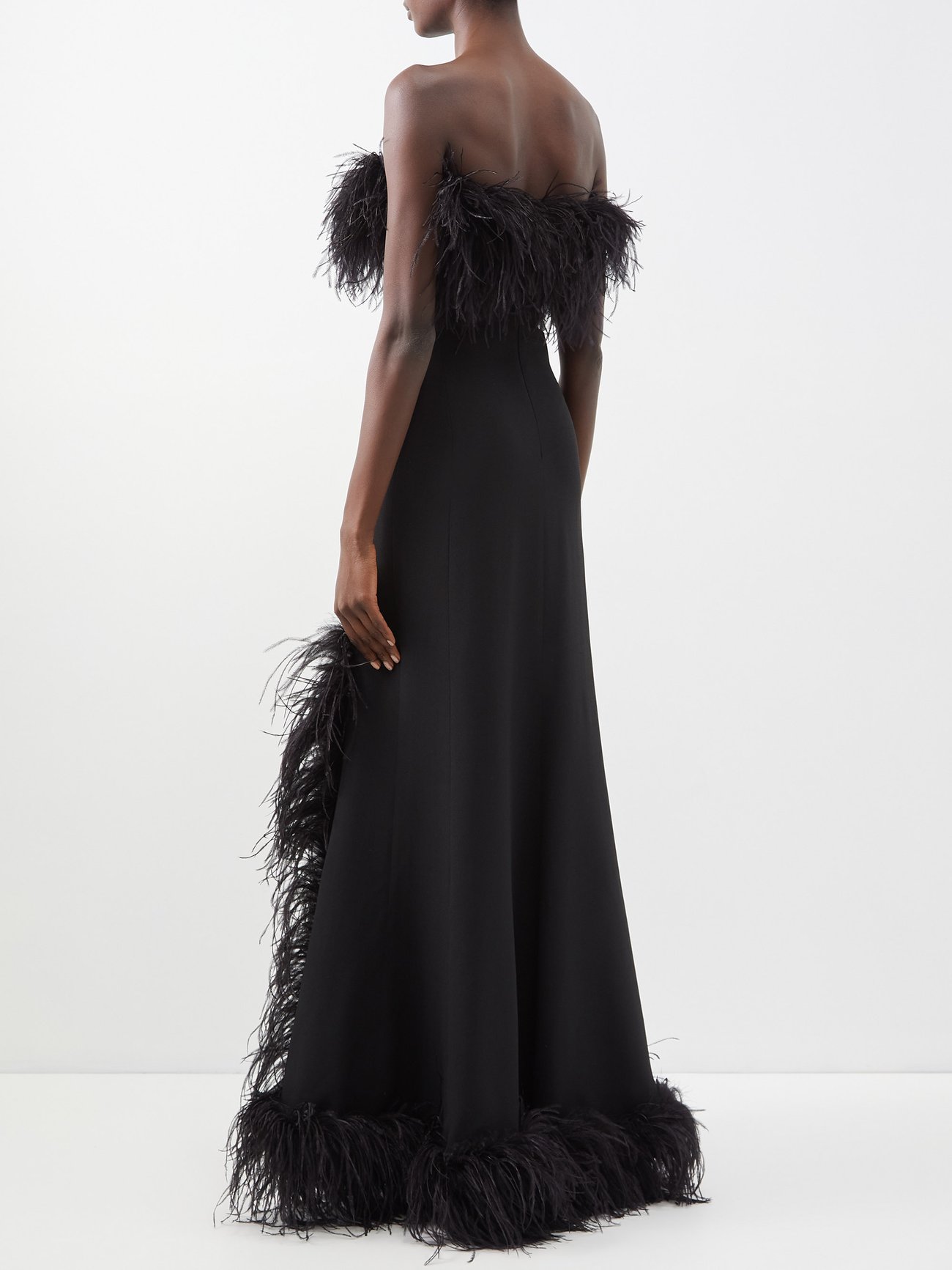 Ostrich Feather Dress with Belt – Shriya Som