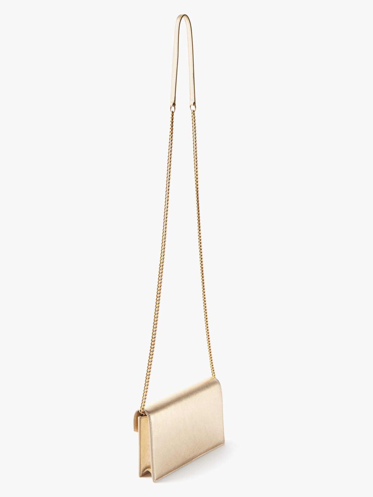 Gold Envelope YSL-logo leather cross-body bag