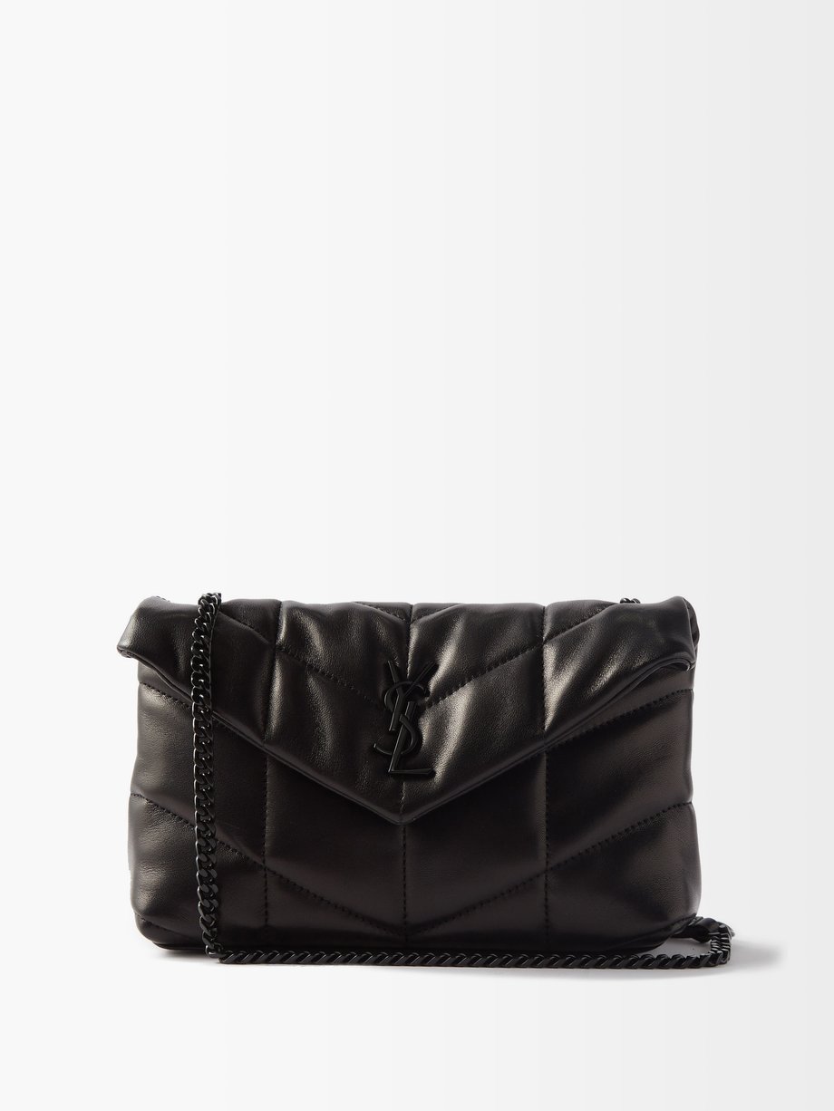 Black Puffer mini quilted-leather cross-body bag