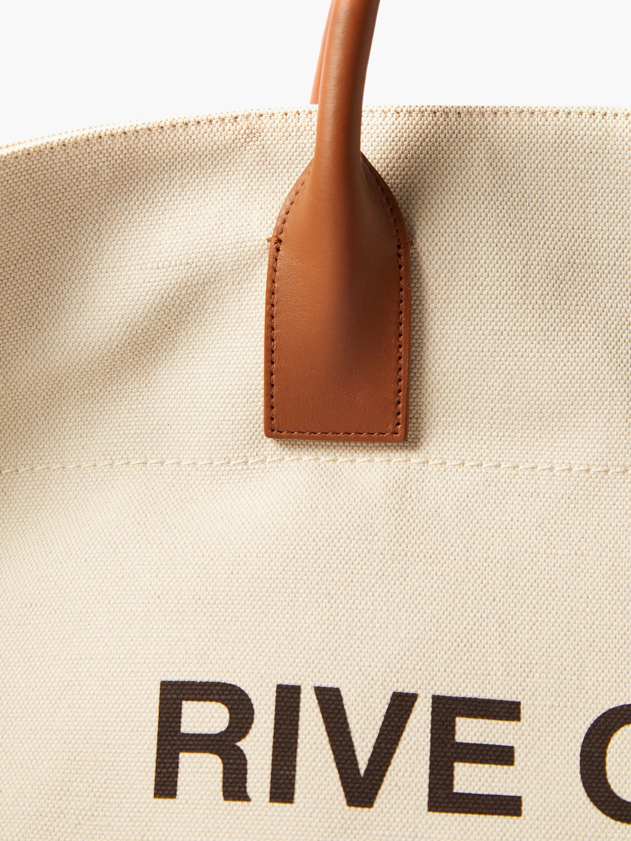 Saint Laurent Men's Rive Gauche Print Canvas-Leather Maxi Shopping Bag