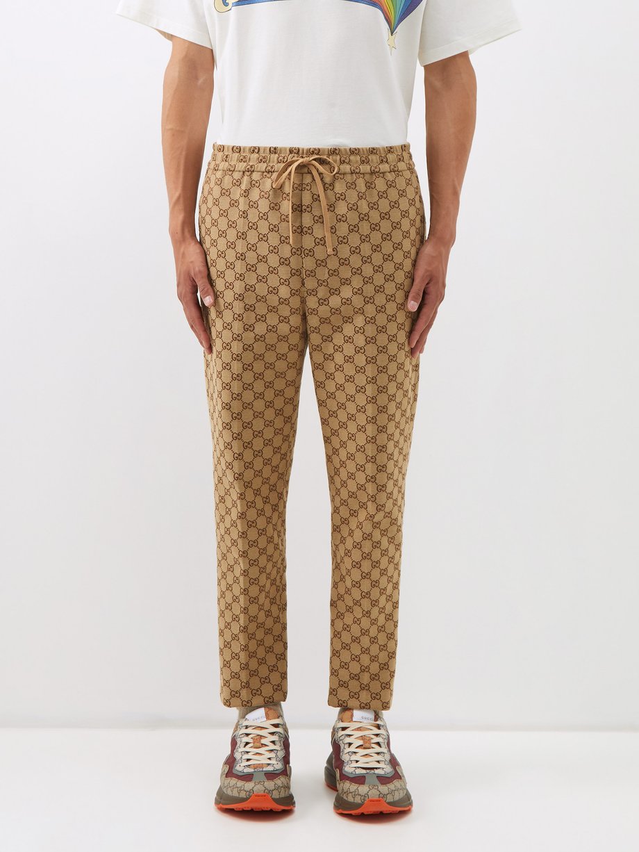 heliot emil asymmetric mini dress item - Beige Trousers with monogram Gucci  - GenesinlifeShops Canada