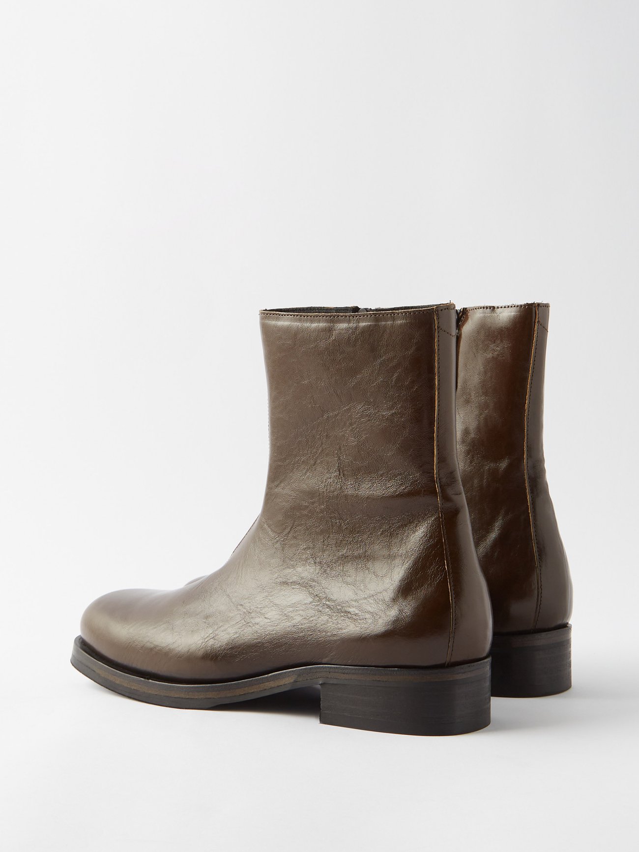 Brown Camion square-toe leather boots | Our Legacy | MATCHESFASHION US