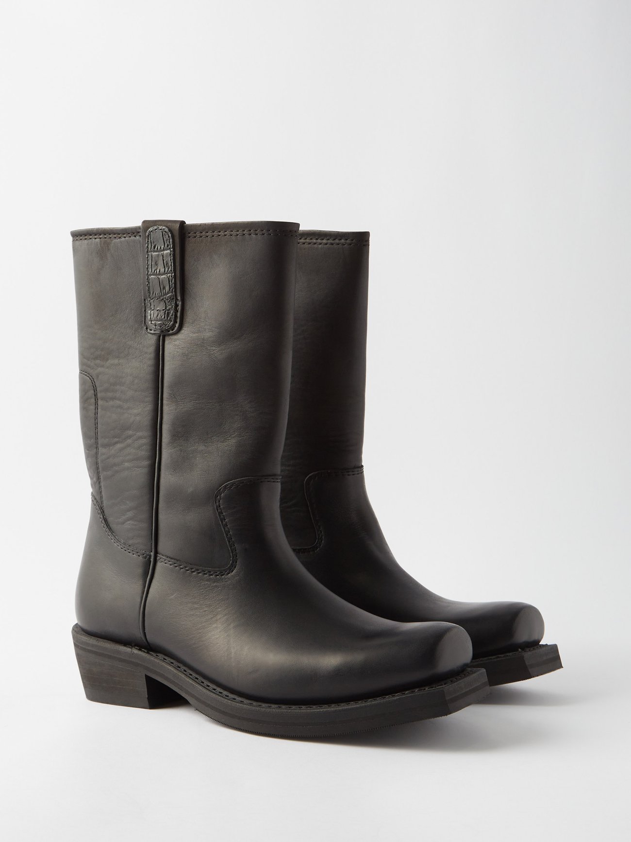 Black Flat Toe leather boots | Our Legacy | MATCHESFASHION US
