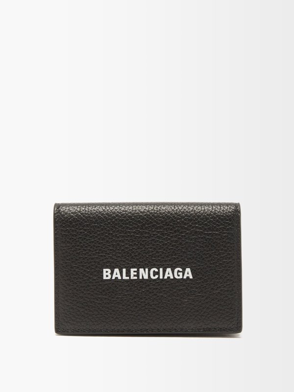 Balenciaga Cash logo-print leather wallet