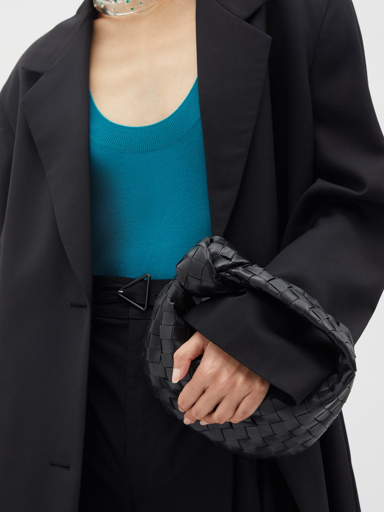 Bottega Veneta Jodie Intreccio Weave Leather Shoulder Bag