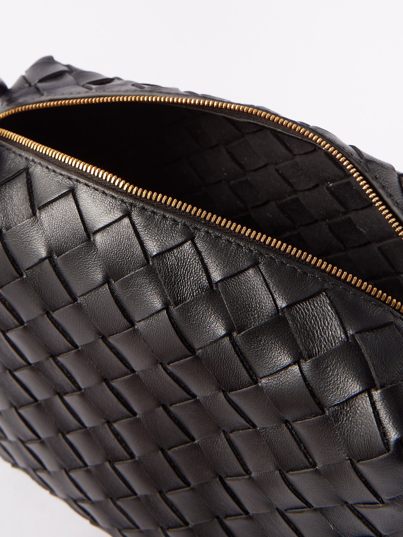 Courrèges Loop Leather Crossbody Bag in Black