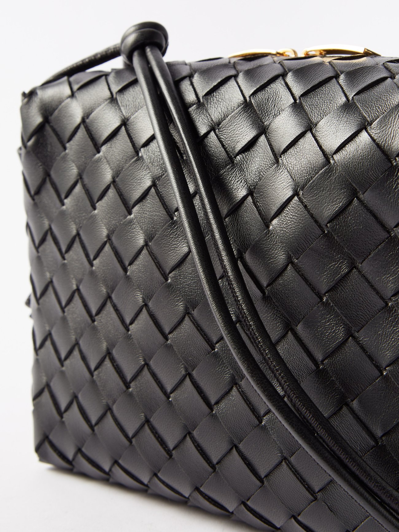Bottega Veneta Black Mini Intrecciatio Loop Crossbody Bag Leather  Pony-style calfskin ref.971029 - Joli Closet