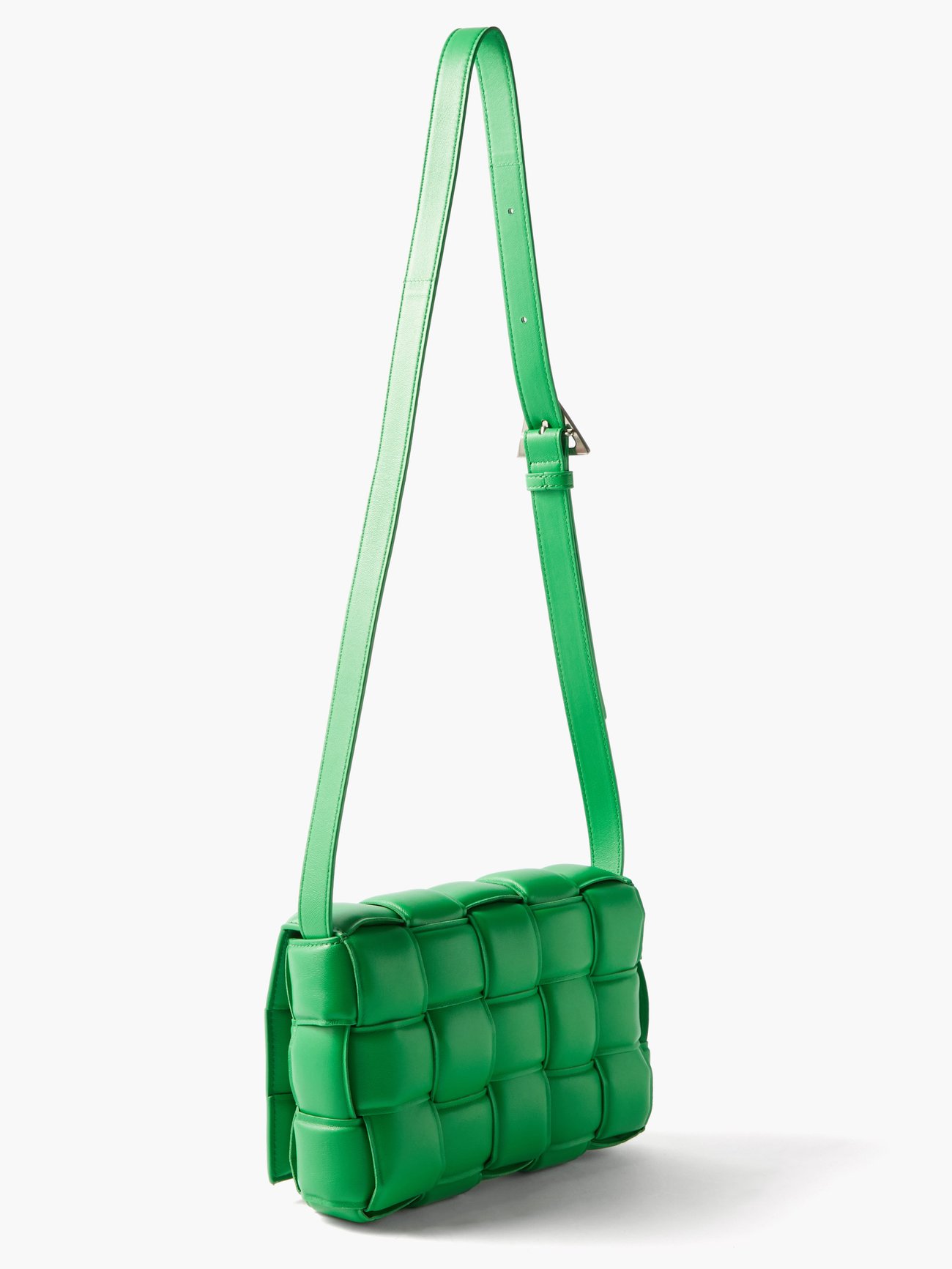 Bottega Veneta Green Padded Intrecciato Leather Cassette Chain Bag Bottega  Veneta