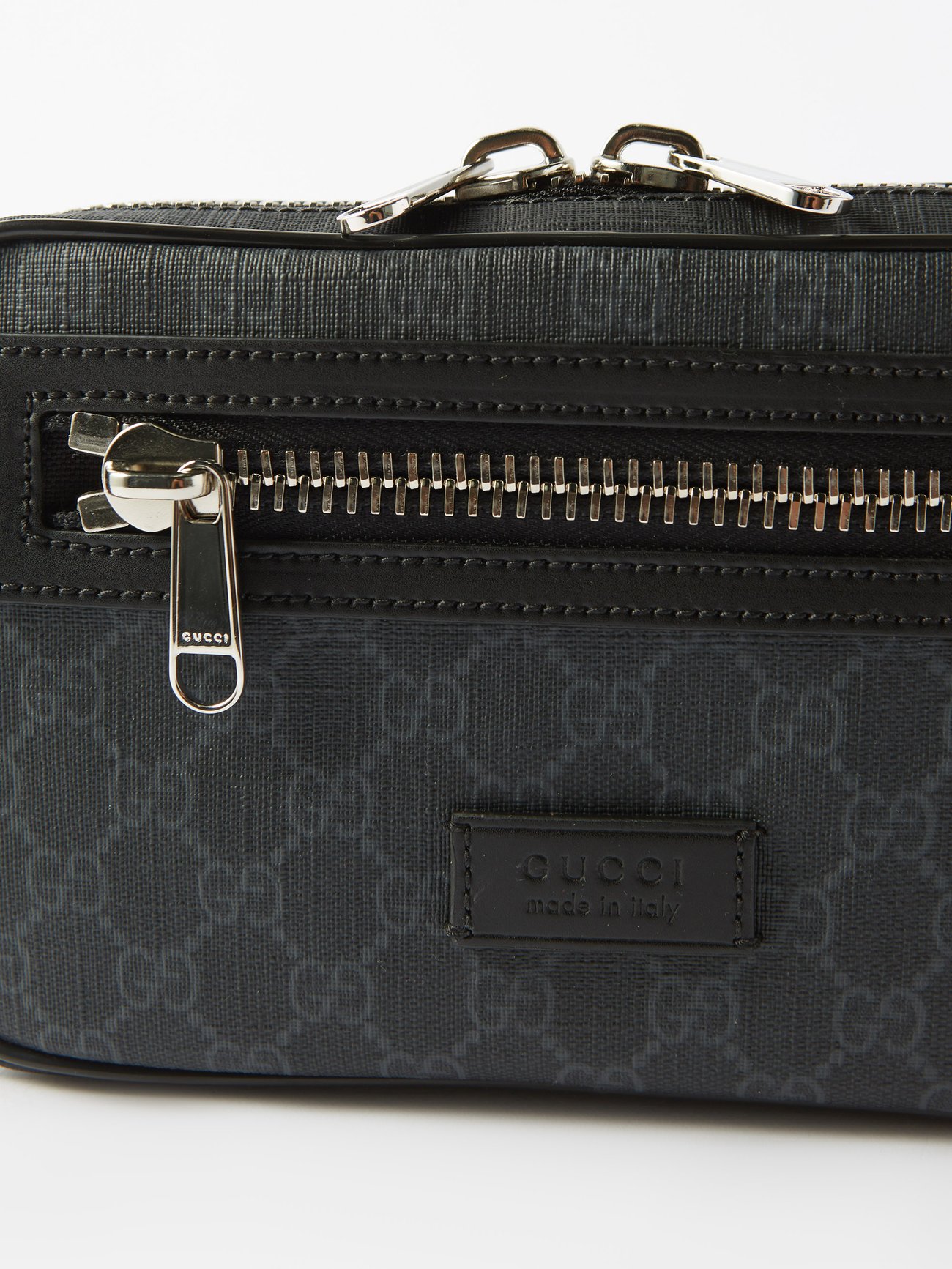 GUCCI: belt bag in coated cotton - Green