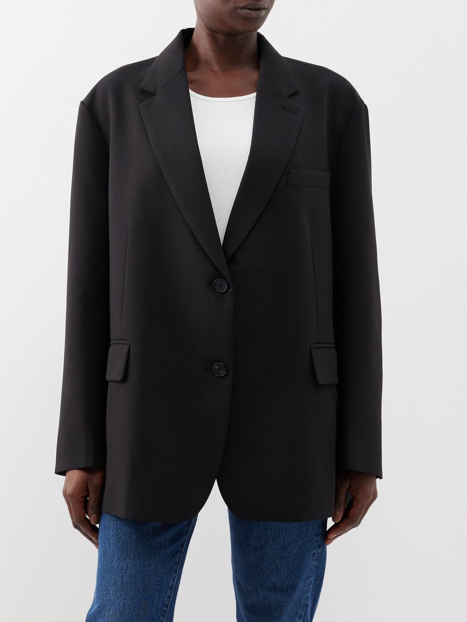 The Frankie Shop Bea single-breasted canvas jacket