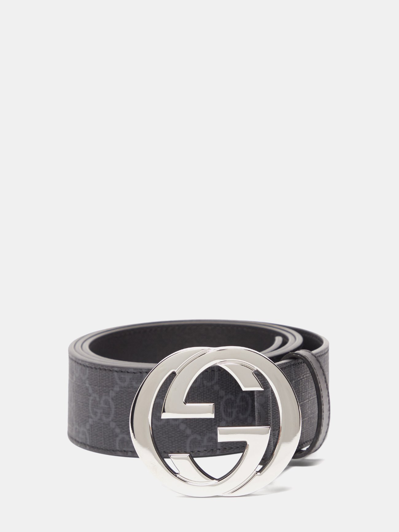 Black GG-buckle GG Supreme-canvas belt | Gucci | MATCHESFASHION UK