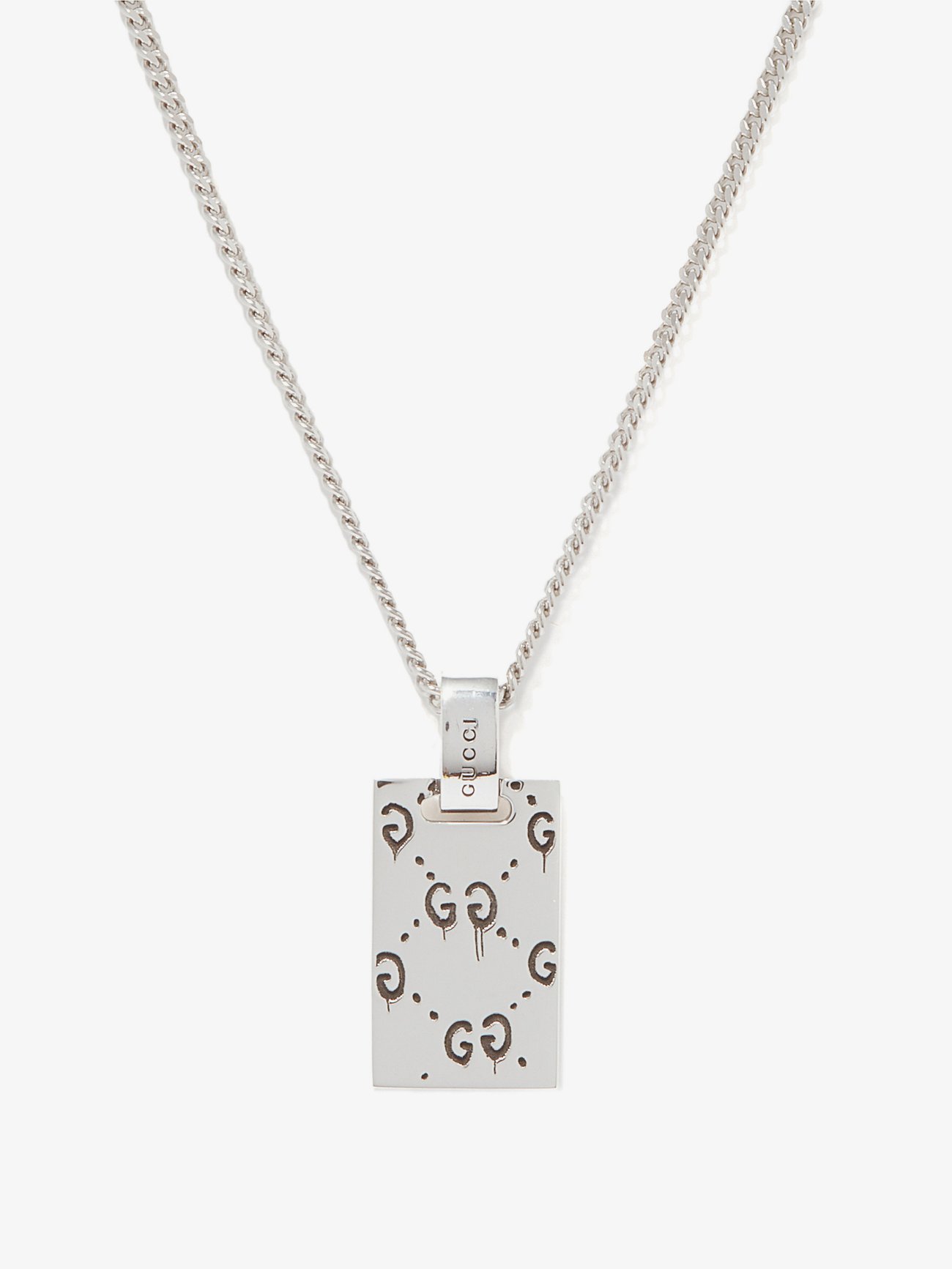 Metallic GucciGhost sterling-silver necklace | Gucci | MATCHESFASHION UK