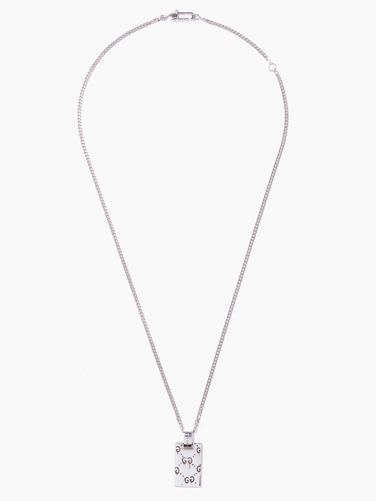 Gucci Men's GucciGhost Pendant Necklace, Silver - Bergdorf Goodman