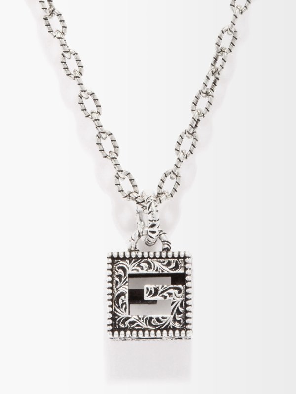 Gucci Interlocking G Necklace in Silver YBB47921900100U | Mappin and Webb