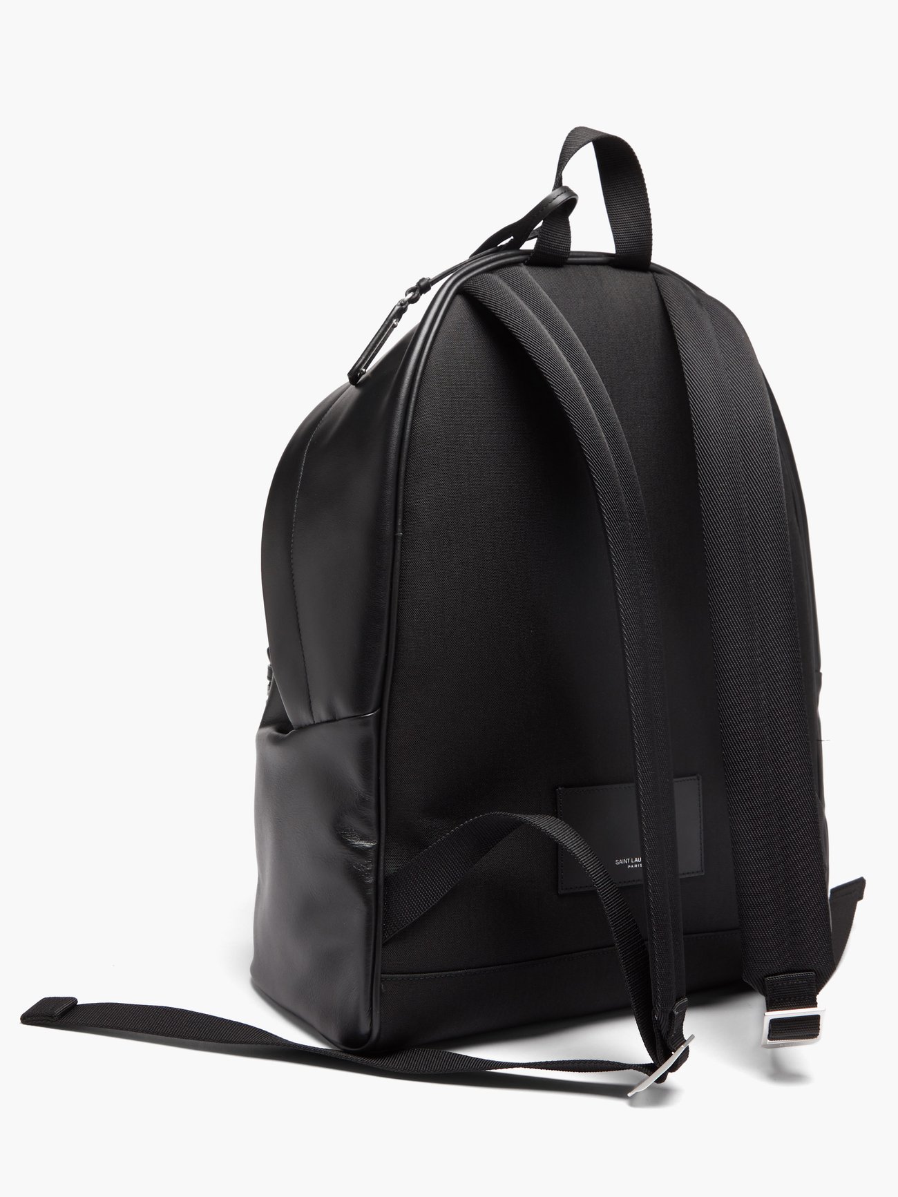 Saint Laurent City Leather Backpack - Farfetch  Leather backpack, Leather, Black  leather backpack