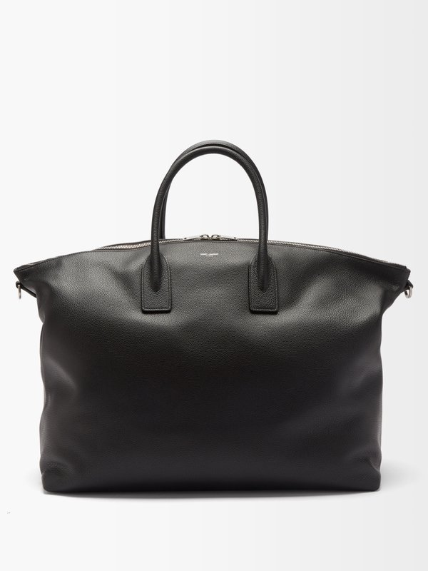 Saint Laurent Double-zip leather holdall bag