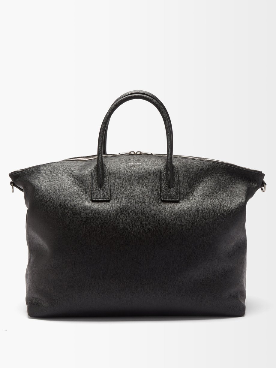 Saint Laurent Double-zip leather holdall bag