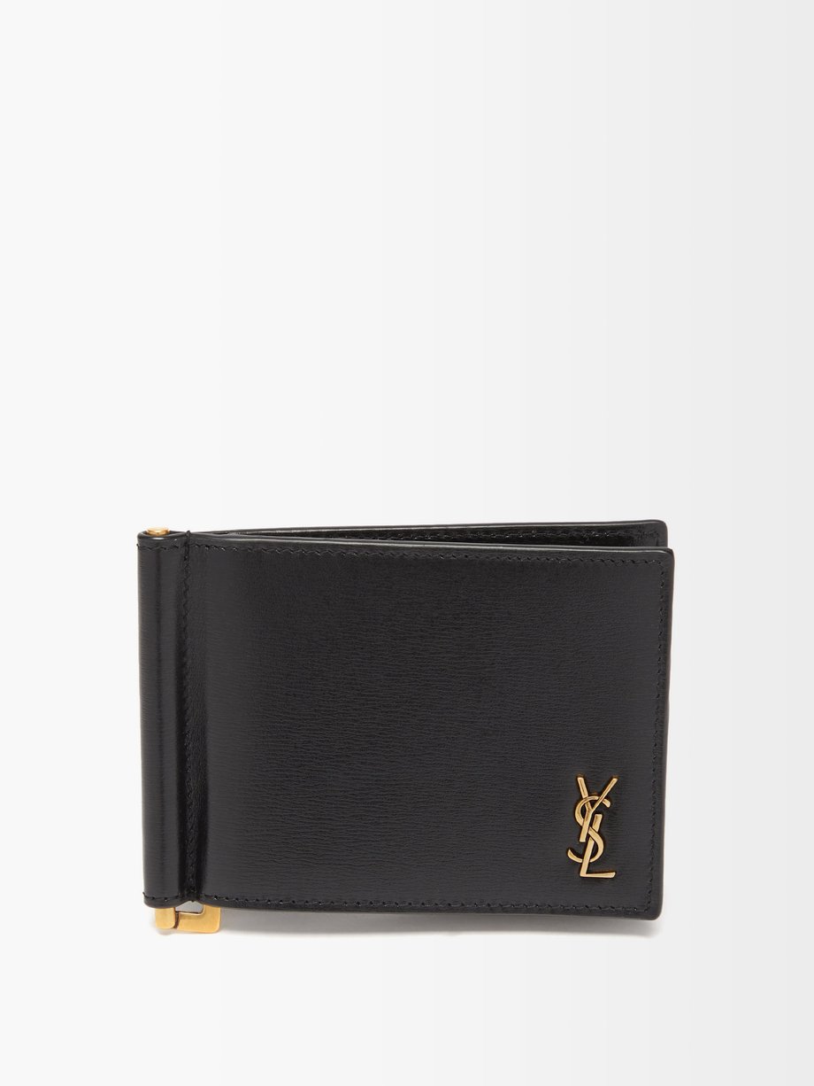 Saint Laurent Leather Cardholder in Black for Men