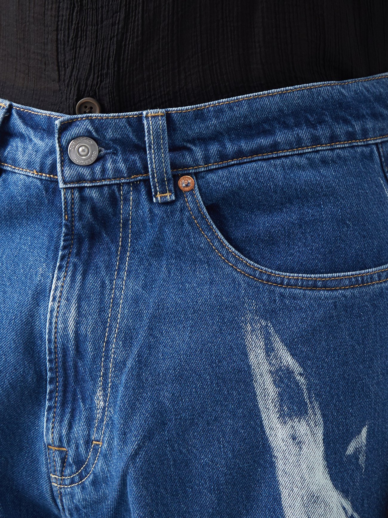 Blue Extended Third Cut bleached panelled jeans | Our Legacy