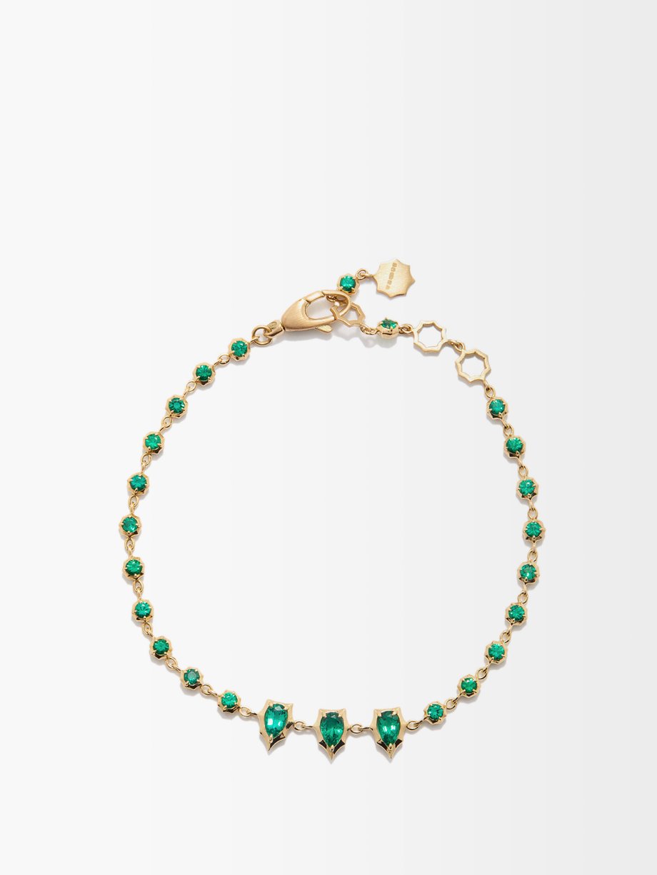 Gold Envoy emerald & 18kt gold bracelet | Jade Trau | MATCHESFASHION UK
