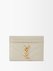 YSL-logo quilted-leather cardholder