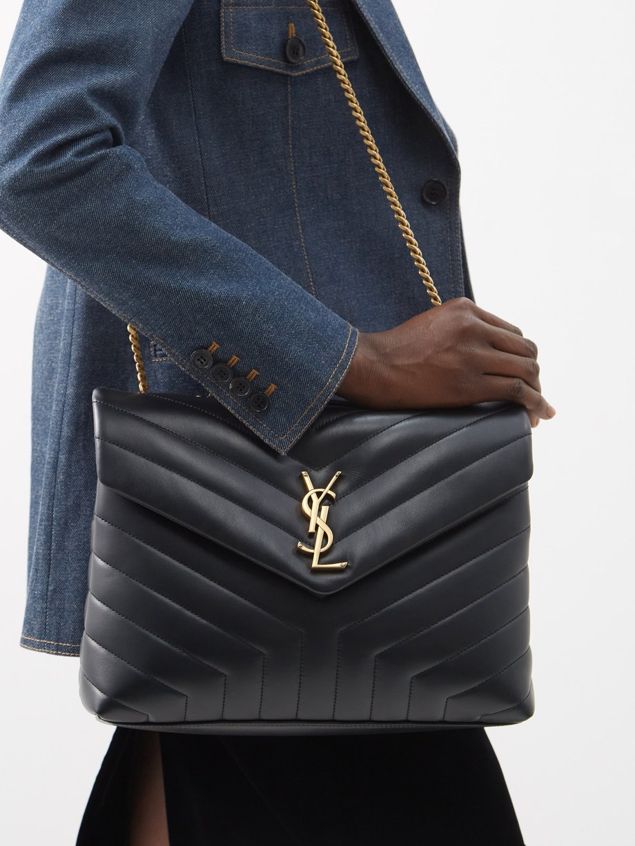 Black Loulou medium quilted-leather shoulder bag | Saint Laurent ...