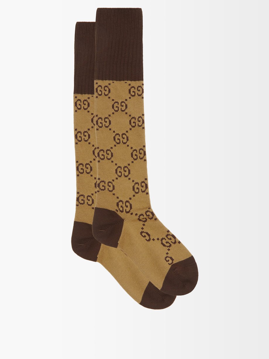 Gucci GG-jacquard cotton-blend socks