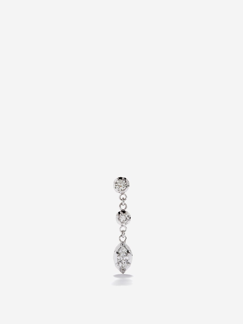 Jacquie Aiche Sophia diamond & 14kt white gold single earring
