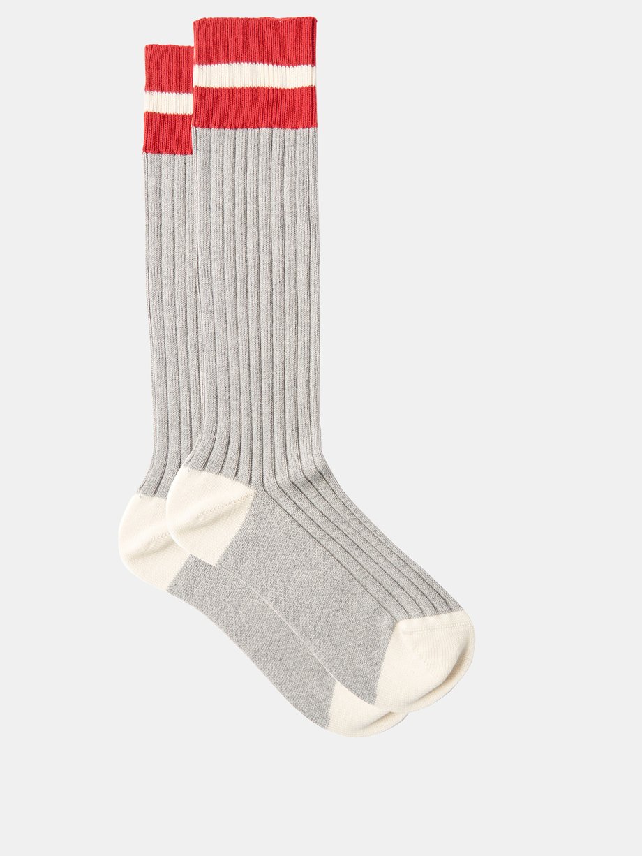 Raey Stripe cotton-blend sport socks