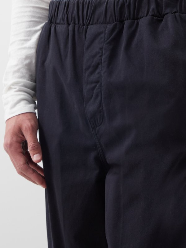 Raey Gathered-waist organic-cotton chino trousers