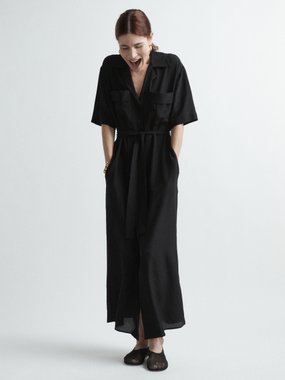Raey Relaxed-fit pocket-front silk shirtdress