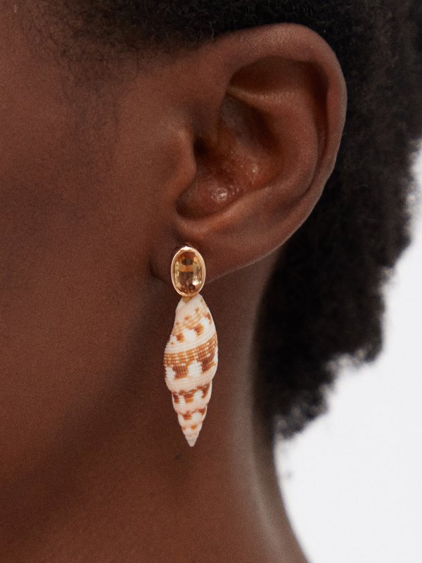 Dezso (Dezso By Sara Beltrán) Imperial topaz & 18kt rose-gold single earring
