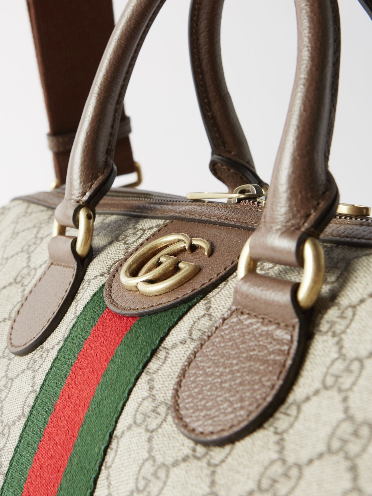 Gucci Savoy Medium Canvas Duffel Bag in Beige - Gucci