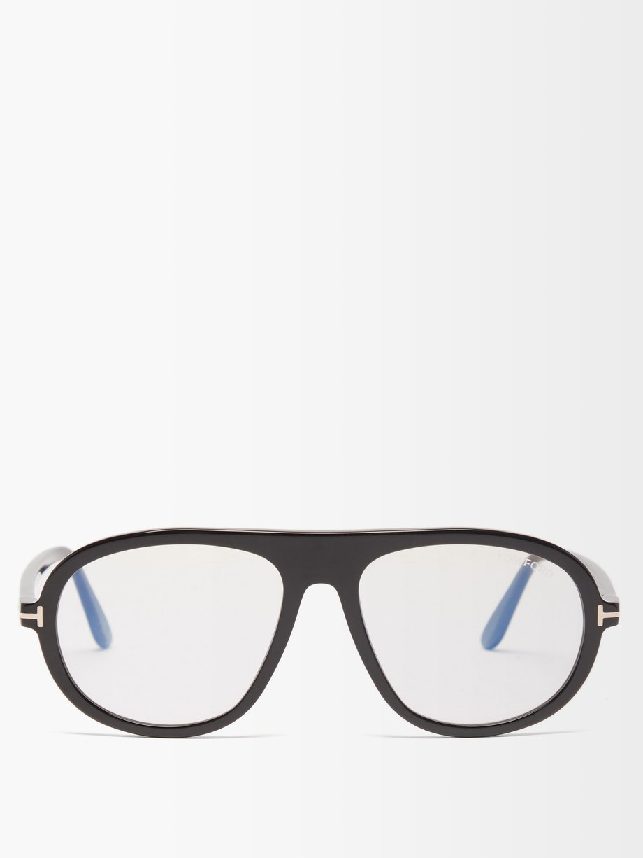 Black Navigator acetate glasses | Tom Ford | MATCHESFASHION AU