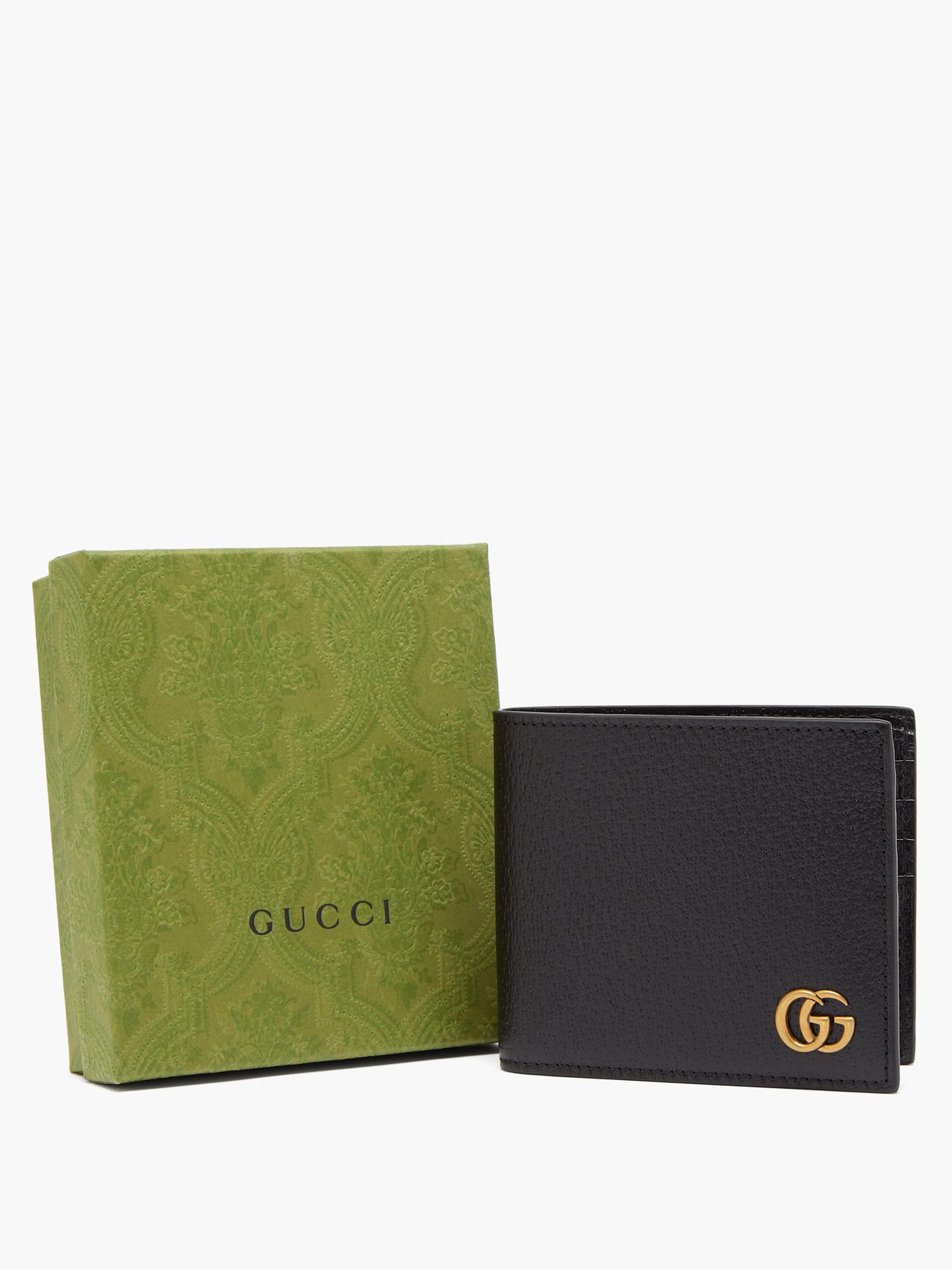 Black GG Marmont leather bi-fold wallet, Gucci