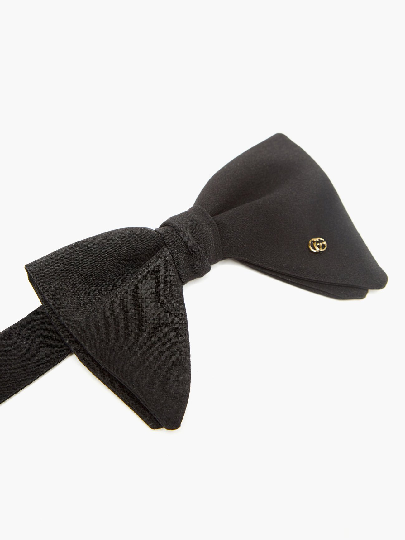 Gucci logo-plaque Silk Bow Tie - Black