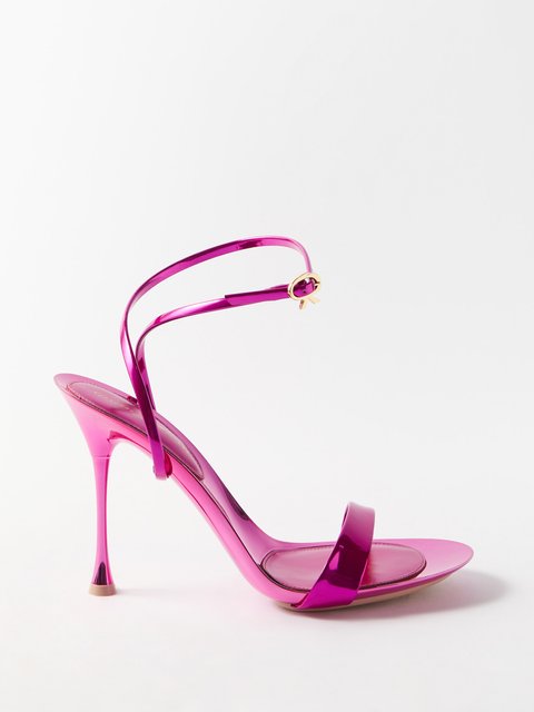 Pink Spice 95 wraparound leather sandals, Gianvito Rossi