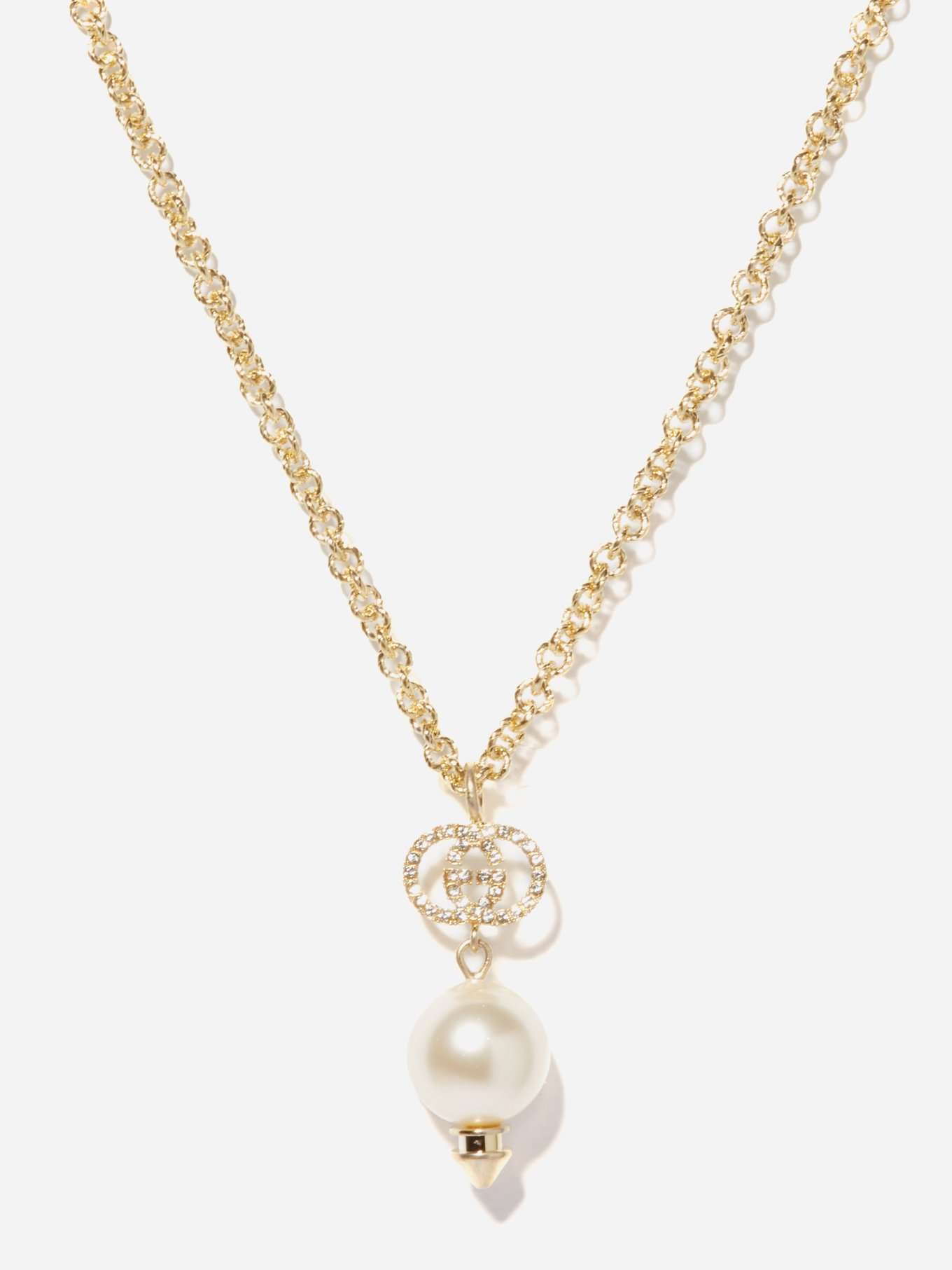 Gucci GG 18K Yellow Gold Beaded Chain Pendant Necklace Gucci | TLC