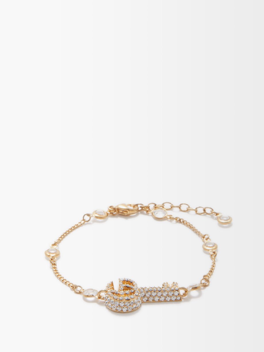 Gold GG-key crystal-embellished bracelet | Gucci | MATCHESFASHION US