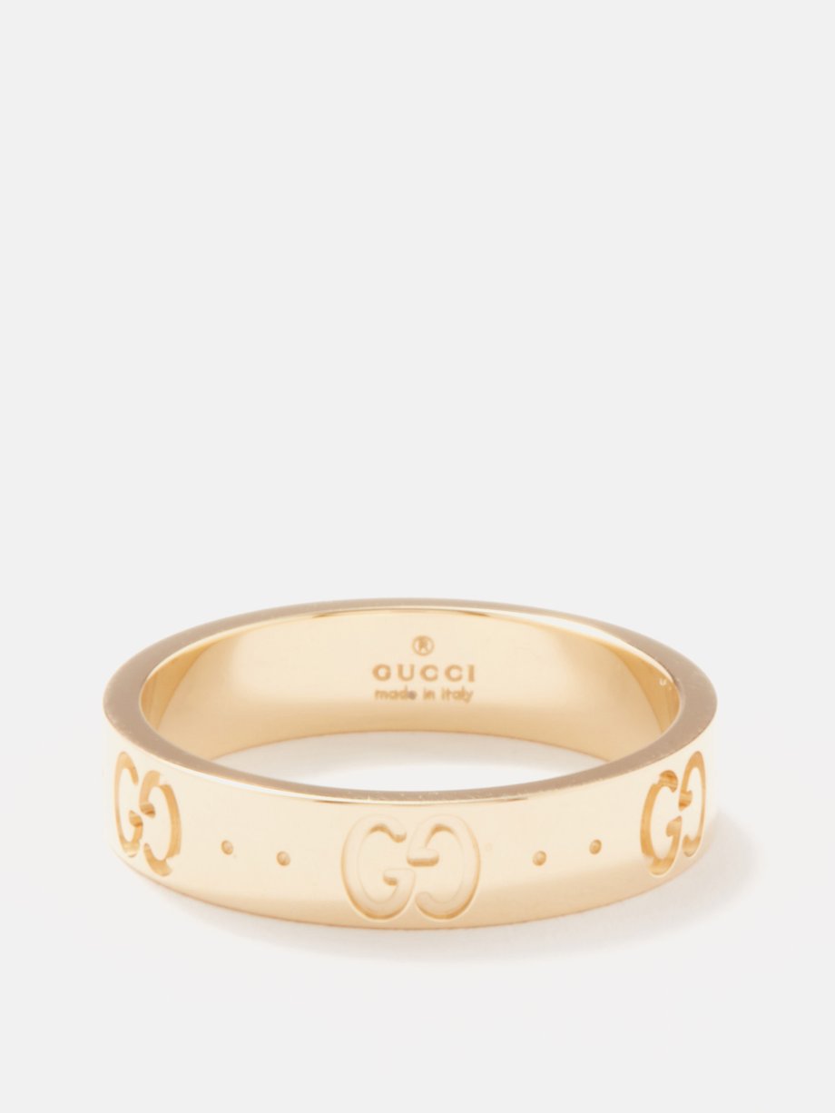 Gucci Icon GG-engraved 18kt gold ring