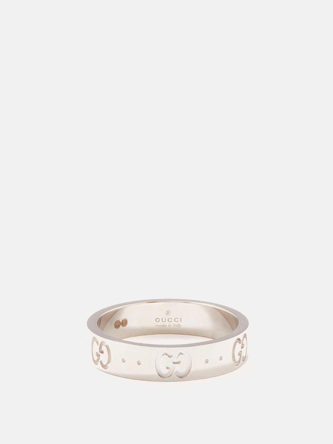 Gucci Icon 18kt Rose Gold Slim Bangle with GG Motif