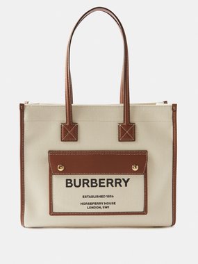 Burberry Pocket small canvas tote bag