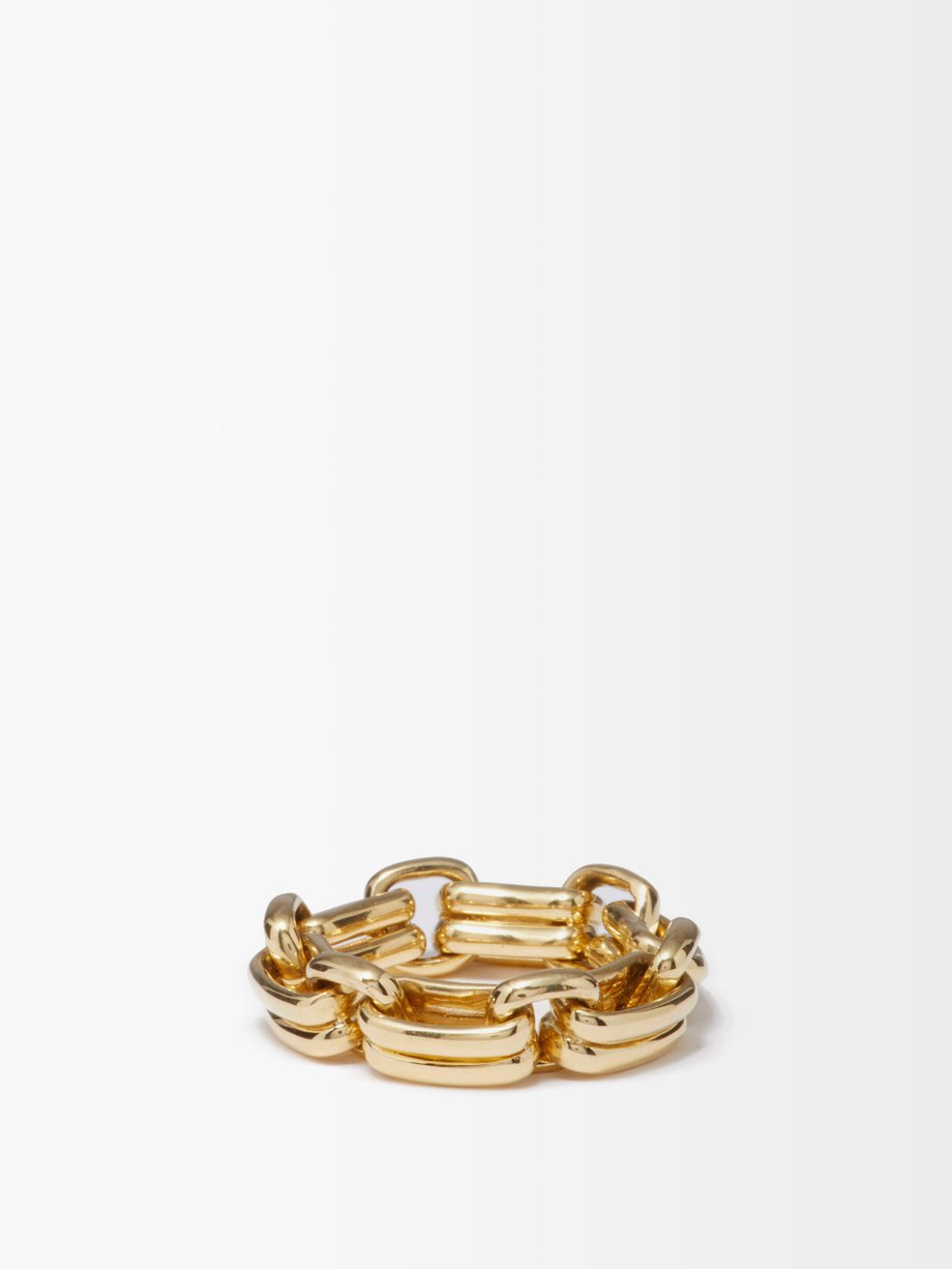 Gold Double Links 18kt gold chain ring | Fernando Jorge | MATCHES UK
