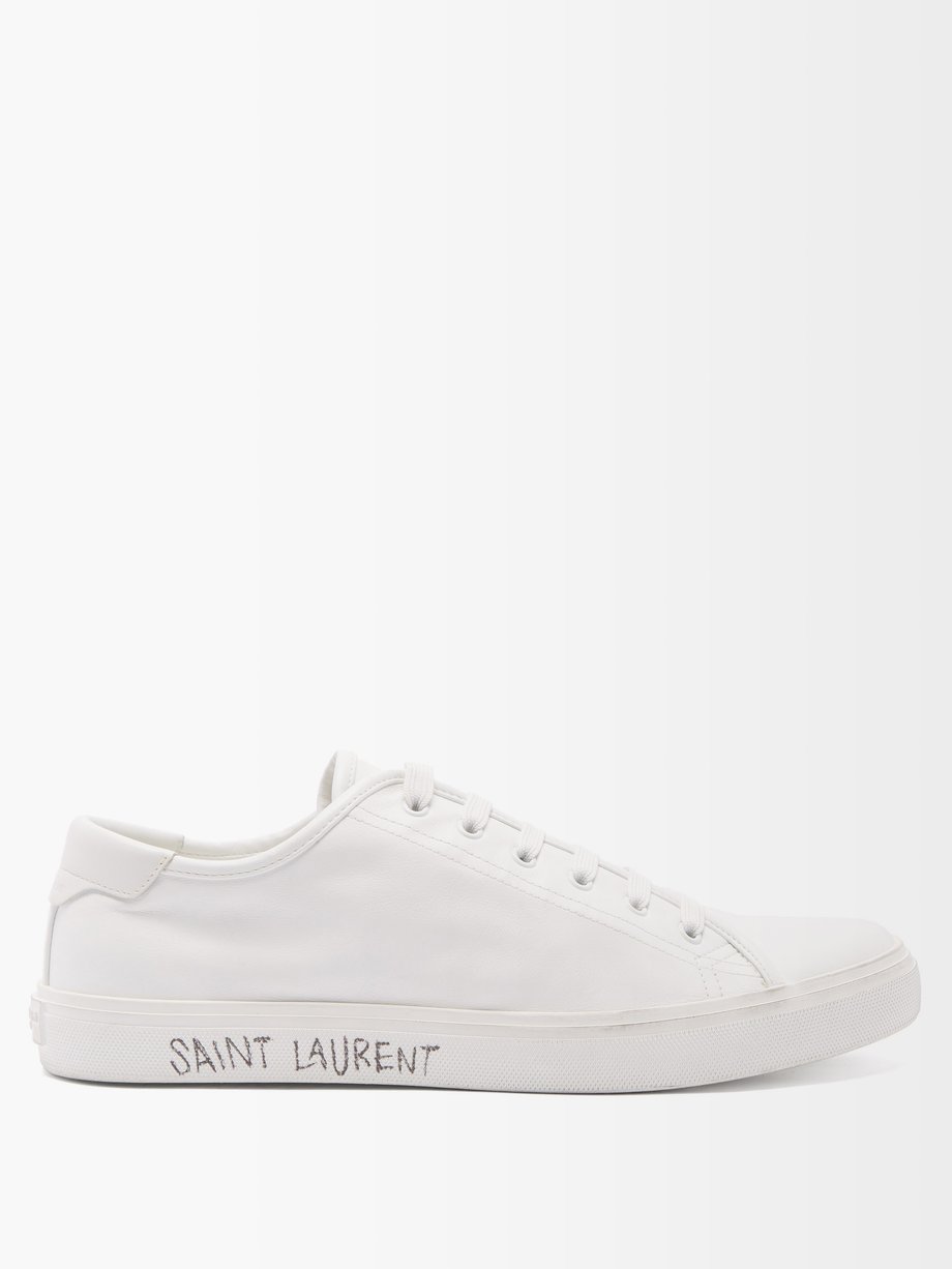 Saint Laurent Malibu logo-print leather trainers