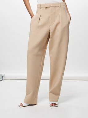 WARDROBE.NYC X Hailey Bieber pleated wool suit trousers