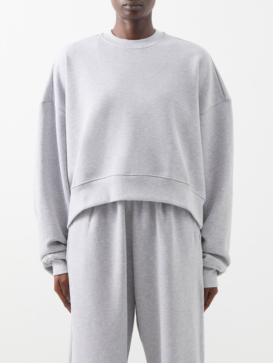 Grey X Hailey Bieber oversized cotton-jersey sweatshirt