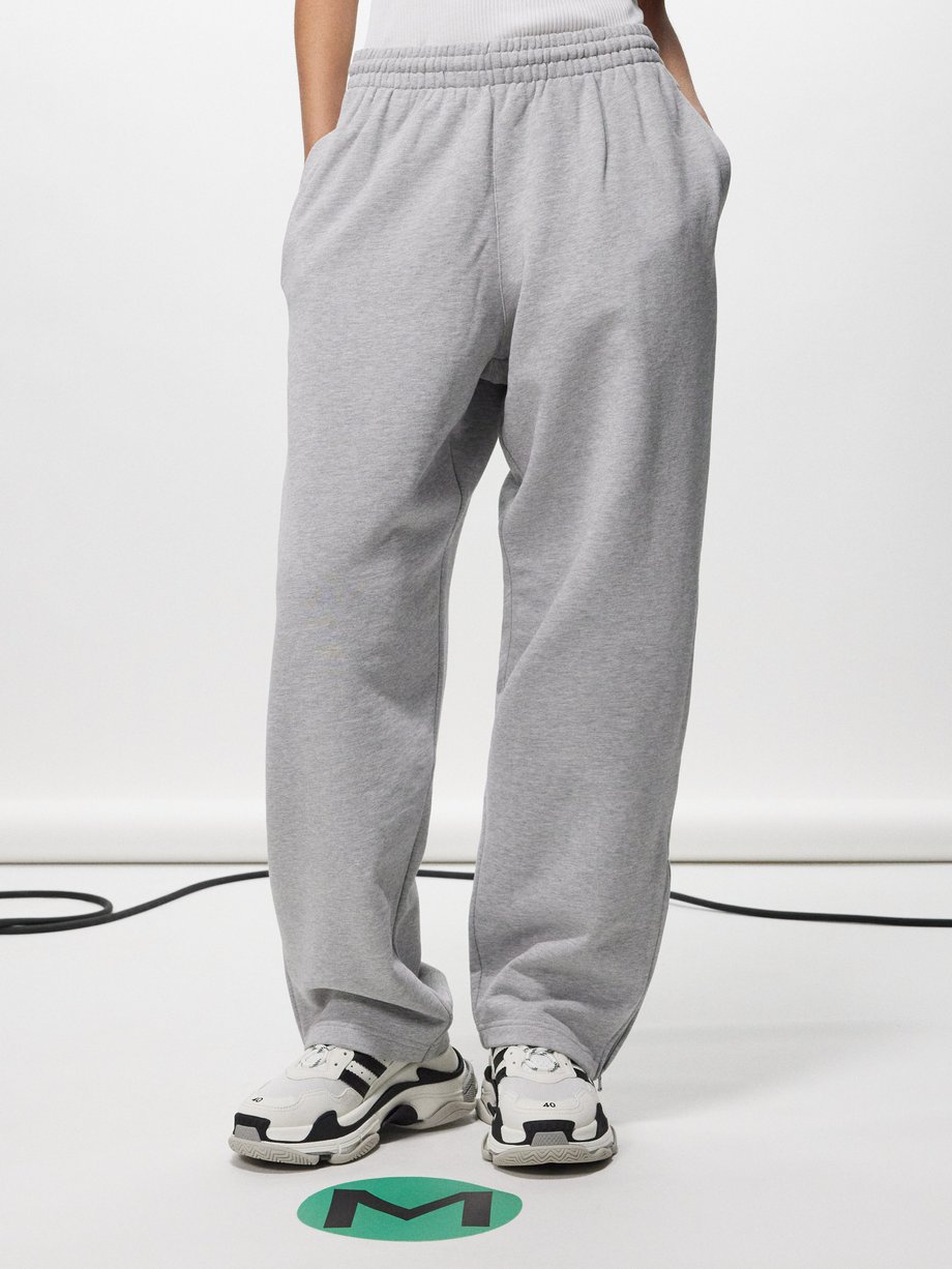 Oversized cotton-blend sweatpants in grey - Vetements