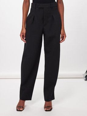 WARDROBE.NYC X Hailey Bieber pleated wool suit trousers