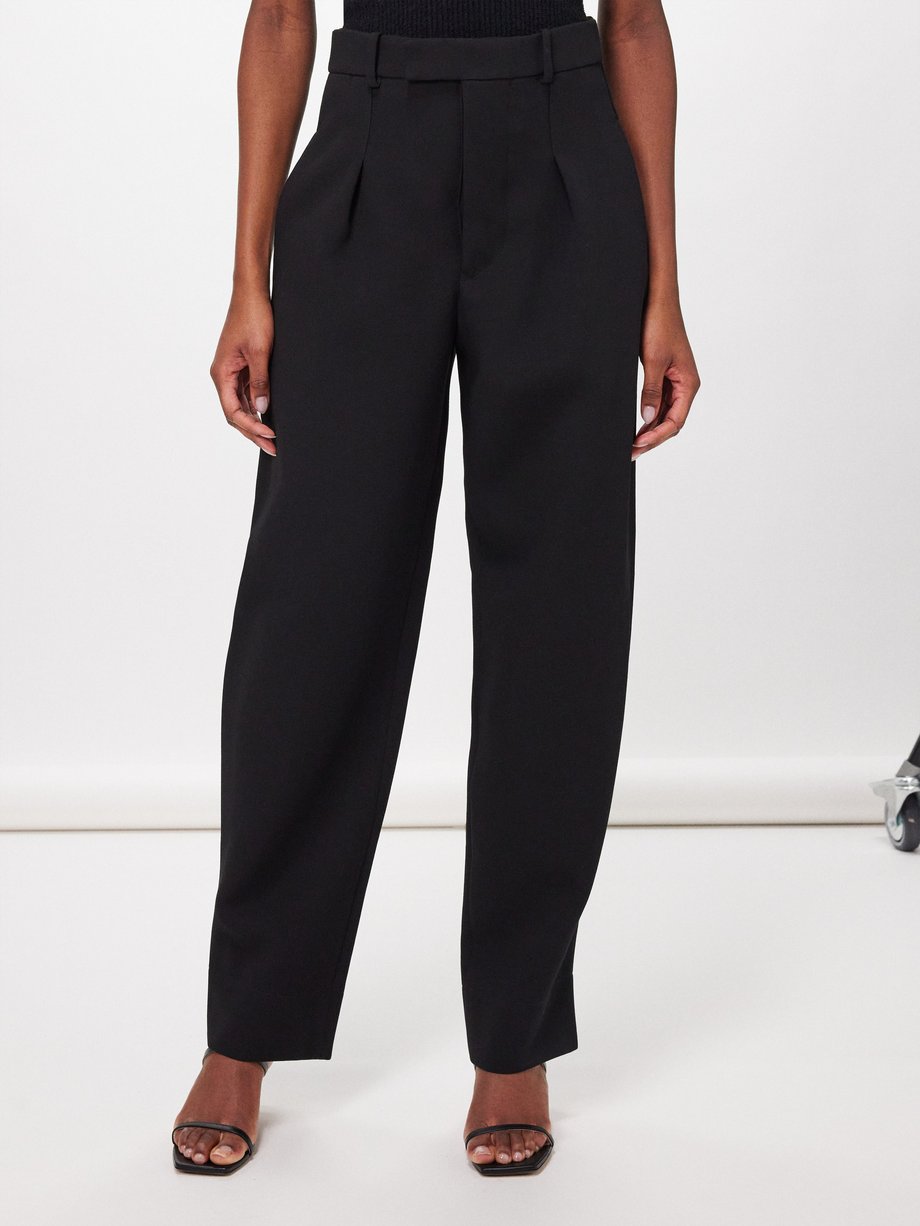 Buy Wardrobe.NYC Hailey Bieber Cocoon Wool Trousers - Black At 70% Off