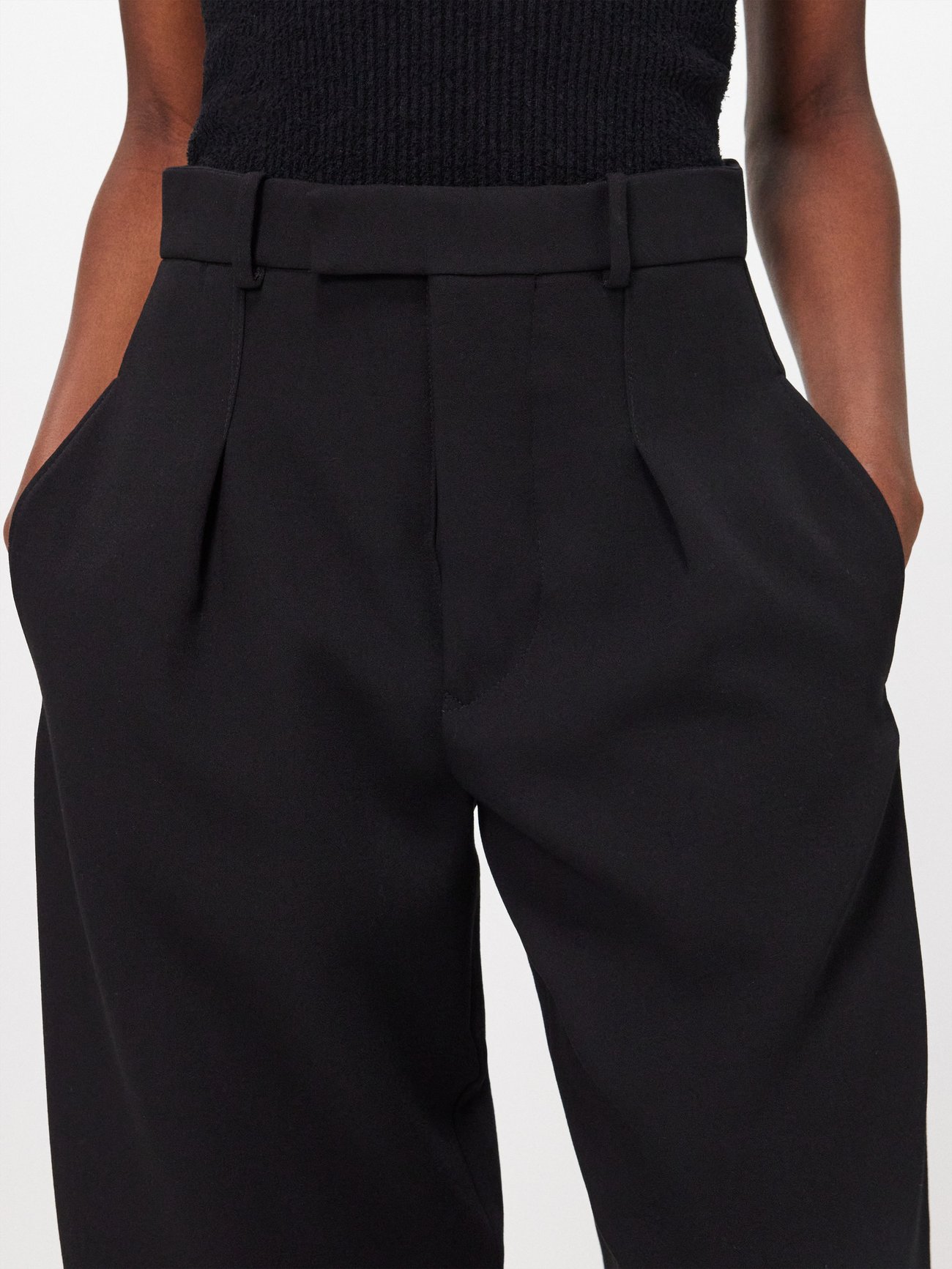 Buy Wardrobe.NYC Hailey Bieber Cocoon Wool Trousers - Black At 70% Off
